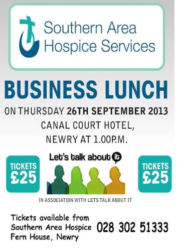Business Lunch 26th September 1pm, Canal Court Hotel. Business Lunch 26th September 1pm, Canal Court Hotel.